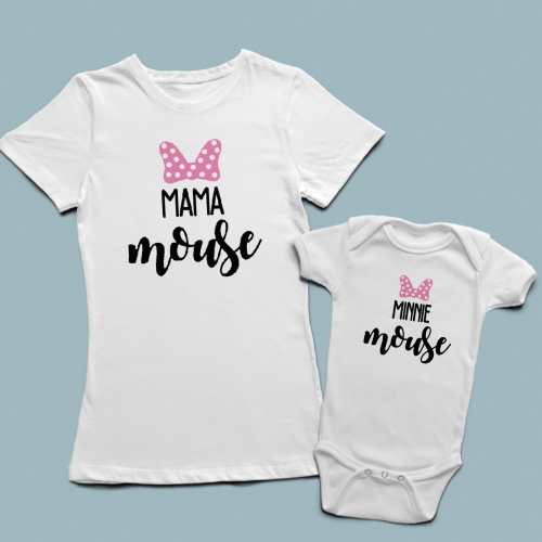 Mama Mouse Minnie Mouse anne kız kombin set