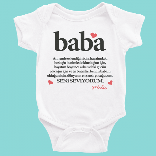 BABA başlıklı mesajlı zıbın