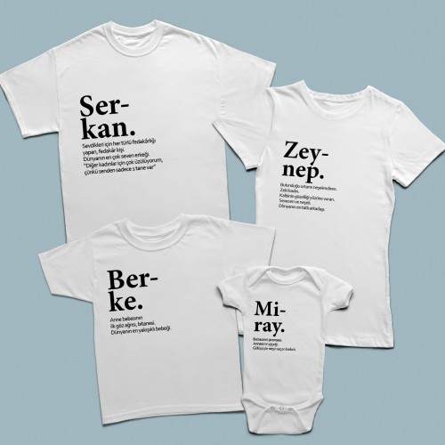İsme özel aile set
